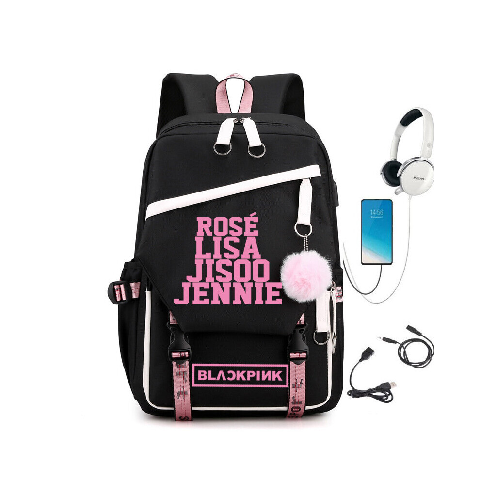 (18) BLACKPINK student USB large capacity school bag