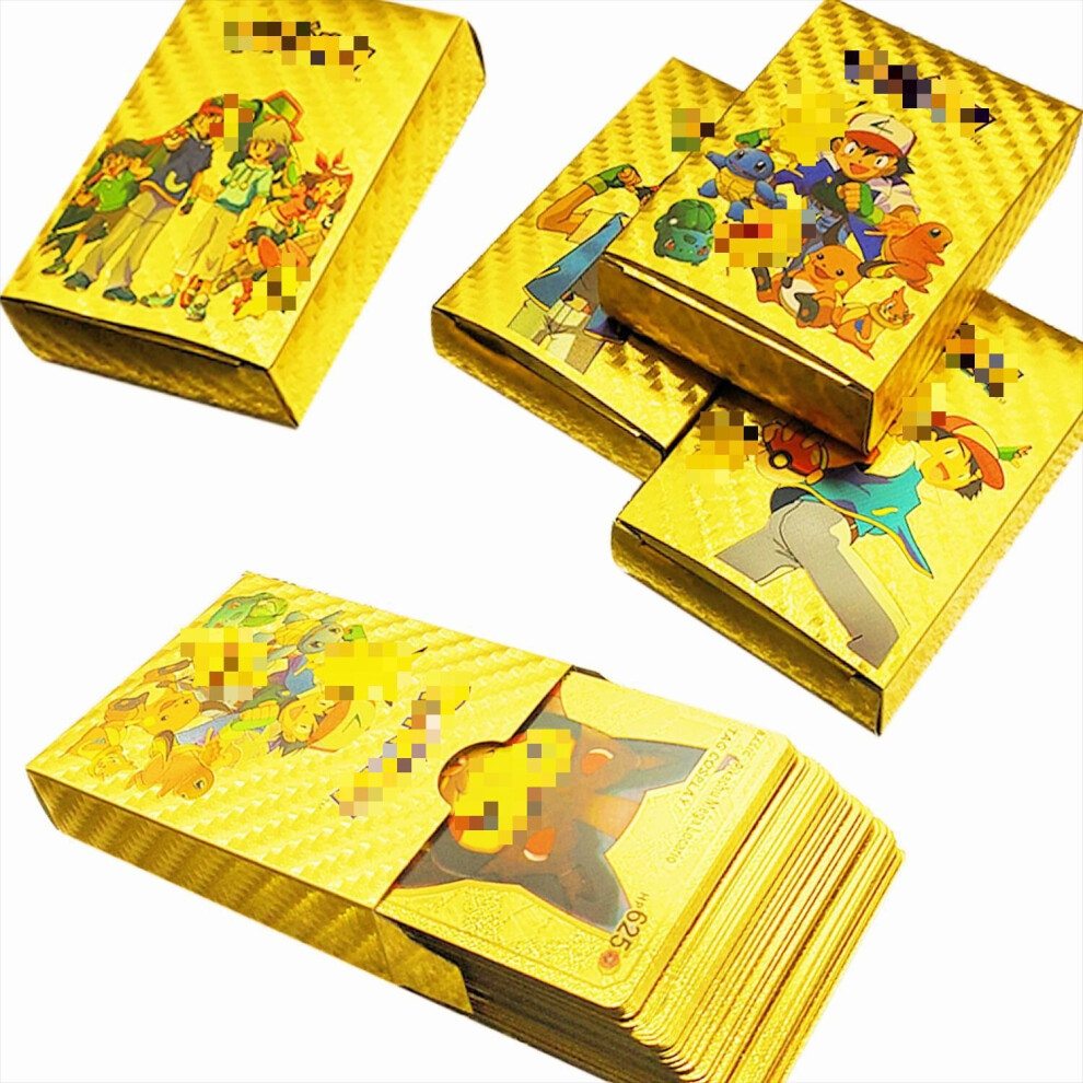 (55 gold cards) Pokemon card Pokemon pet elf card Pokemon gold foil card