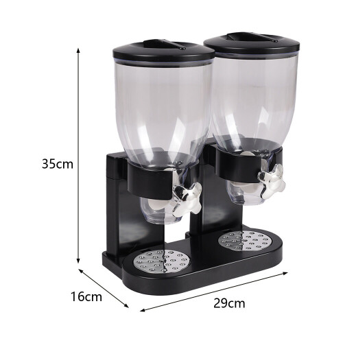 Living And Home (Black) Modern Food Dispenser Cereal Containers Storage 1