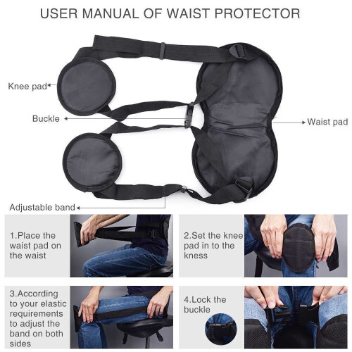 Sitting Back Posture Corrector Support Belt Spine Brace Waist Back Pad Portable 2