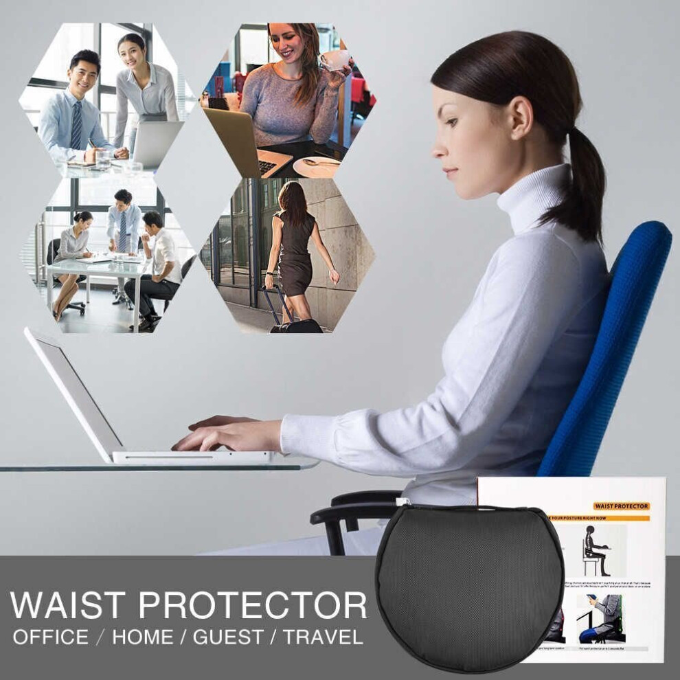 Paktoo Sitting Back Posture Corrector Support Belt Spine Brace Waist Back Pad Portable