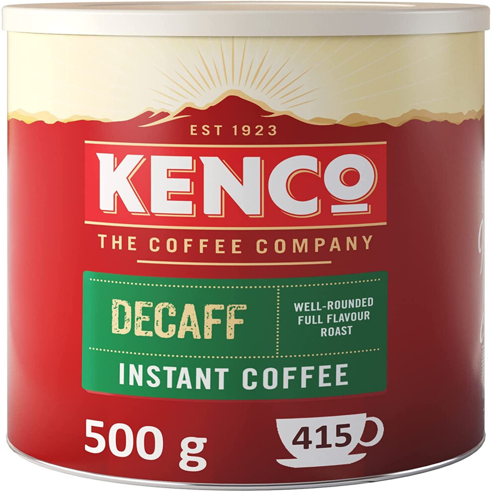 Kenco Decaf Instant Coffee - 2 x 500g Tin