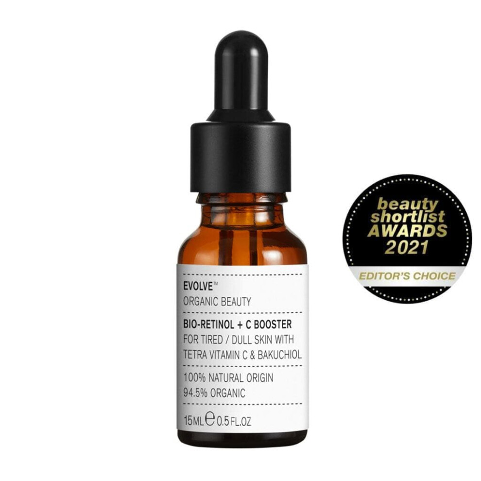 Evolve Beauty Skin Booster Organic Bio Retinol Dull Tired Skin Solution 15Ml