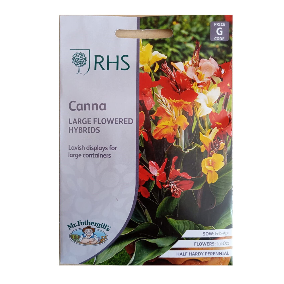 Canna Seed Grow Your Garden Flowers Large Hybrids RHS Mr. Fothergill's