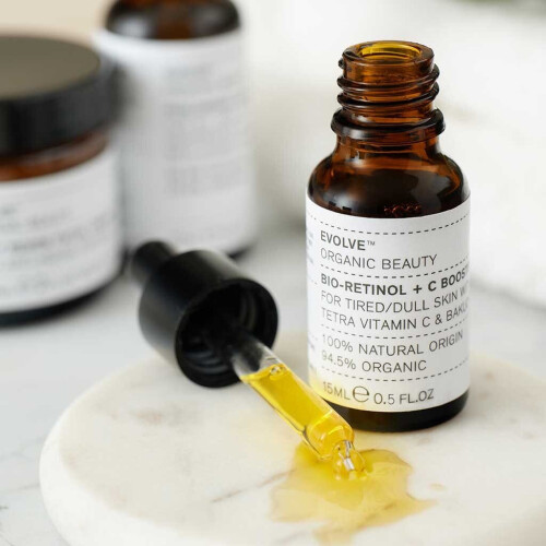 Evolve Beauty Skin Booster Solution για θαμπό και κουρασμένο δέρμα με οργανική ρετινόλη 15 ml 2
