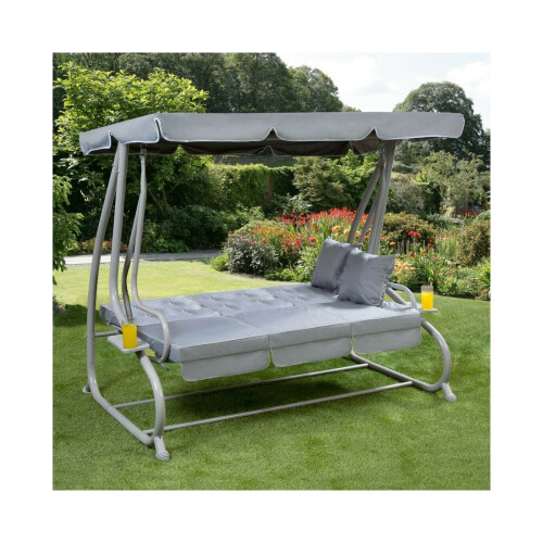 Garden Store Direct Somerset 3 Seat Swing Hammock - Grey