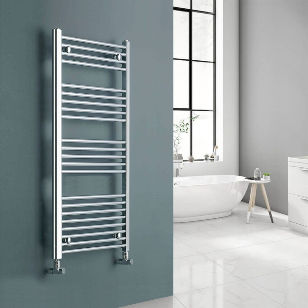 1200Mm X 600Mm Chrome Heated Towel Warmer Ladder Rail 5060966974888