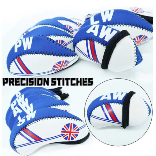 10 Pcs Golf Club Iron Head Covers Protector Headcover Set British in Red 1