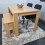 Oak Dining Table 2 Black Tufted Velvet Chairs and 1 Bench Dining Set 9