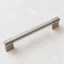 (16mm Thick Bar) Brushed Nickel Bar Handles 160mm 16mm & 22mm Thick