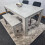 Grey Dining Table, 2 Black Tufted Velvet Chairs and 1 Bench Dining Set 1