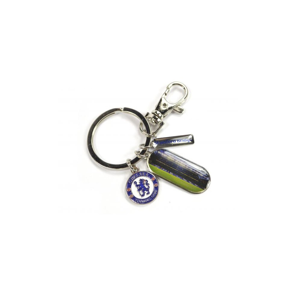 Official Chelsea fc 3 piece stadium design keyring