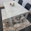 Grey Dining Table, 2 Black Tufted Velvet Chairs and 1 Bench Dining Set 2