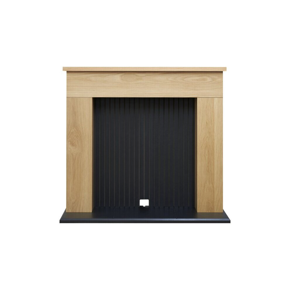 Adam Innsbruck Stove Fireplace in Oak & Black, 45 Inch