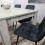 Grey Dining Table 4 Black Tufted Velvet Chairs and 1 Bench Dining Set 5