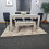 Grey Dining Table,4 Black Tufted Velvet Chairs and 1 Bench Dining Set 1
