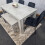 Grey Dining Table,4 Black Tufted Velvet Chairs and 1 Bench Dining Set 6
