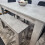 Grey Dining Table,4 Black Tufted Velvet Chairs and 1 Bench Dining Set 8