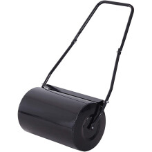 30 Litre Black Garden Lawn Roller Barrel Sand Water Fill Grass
