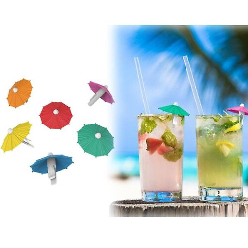 24pcs Umbrella Wine Glass Markers Drinking Cup Identifier Party Supplies