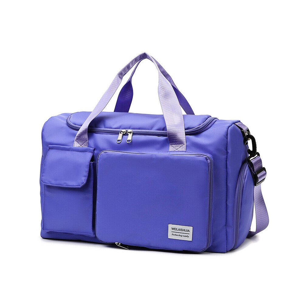 (Dark blue) Travel bag Sport travel bag, large capacity portable travel hand luggage bag for weekend sports, gym, holiday, suitable for men and women.-image-OPC-PBBXG22-NEW