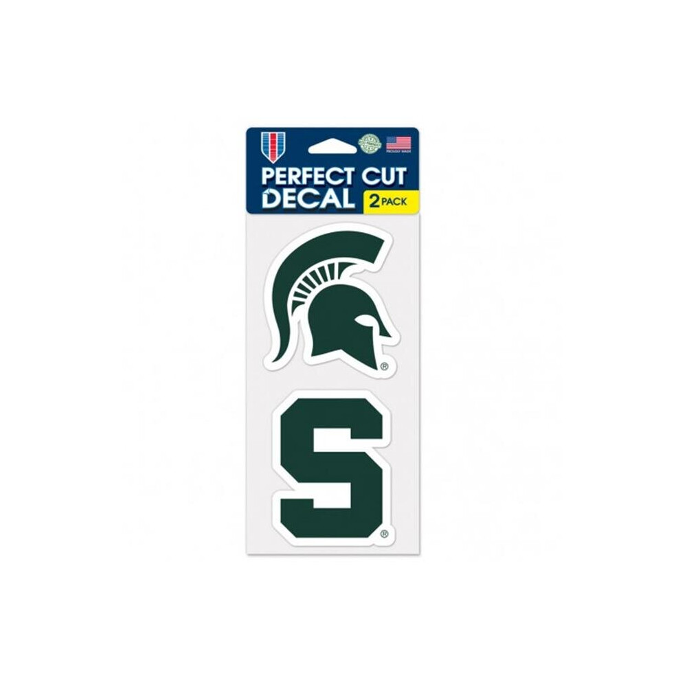 Michigan State Spartans Decal 4X4 Perfect Cut Set Of 2 Special Order 032085410245