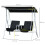 Outsunny Outsunny 2 Person Covered Patio Swing with Pivot Table & Storage Console 2