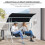 Outsunny Outsunny 2 Person Covered Patio Swing with Pivot Table & Storage Console 7