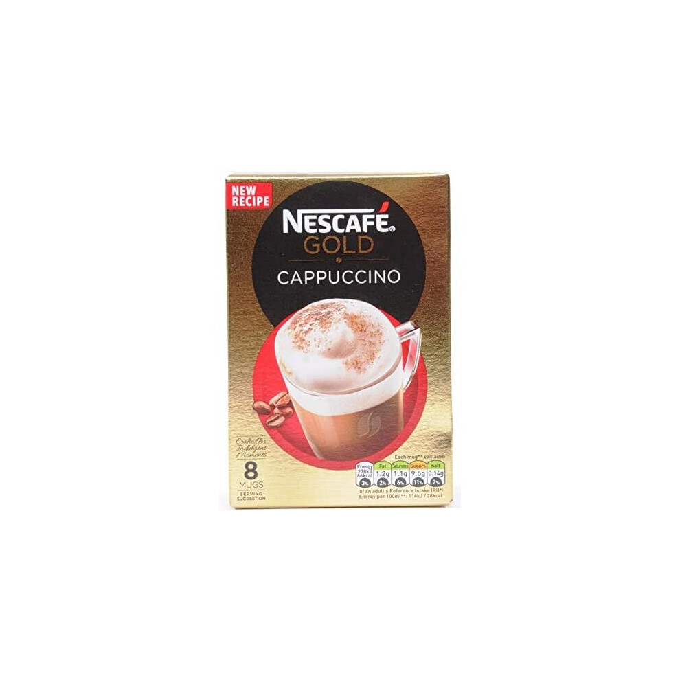 Nescafe Sachet Range (Gold Cappuccino 8 Pack 2 x 8 Pack)