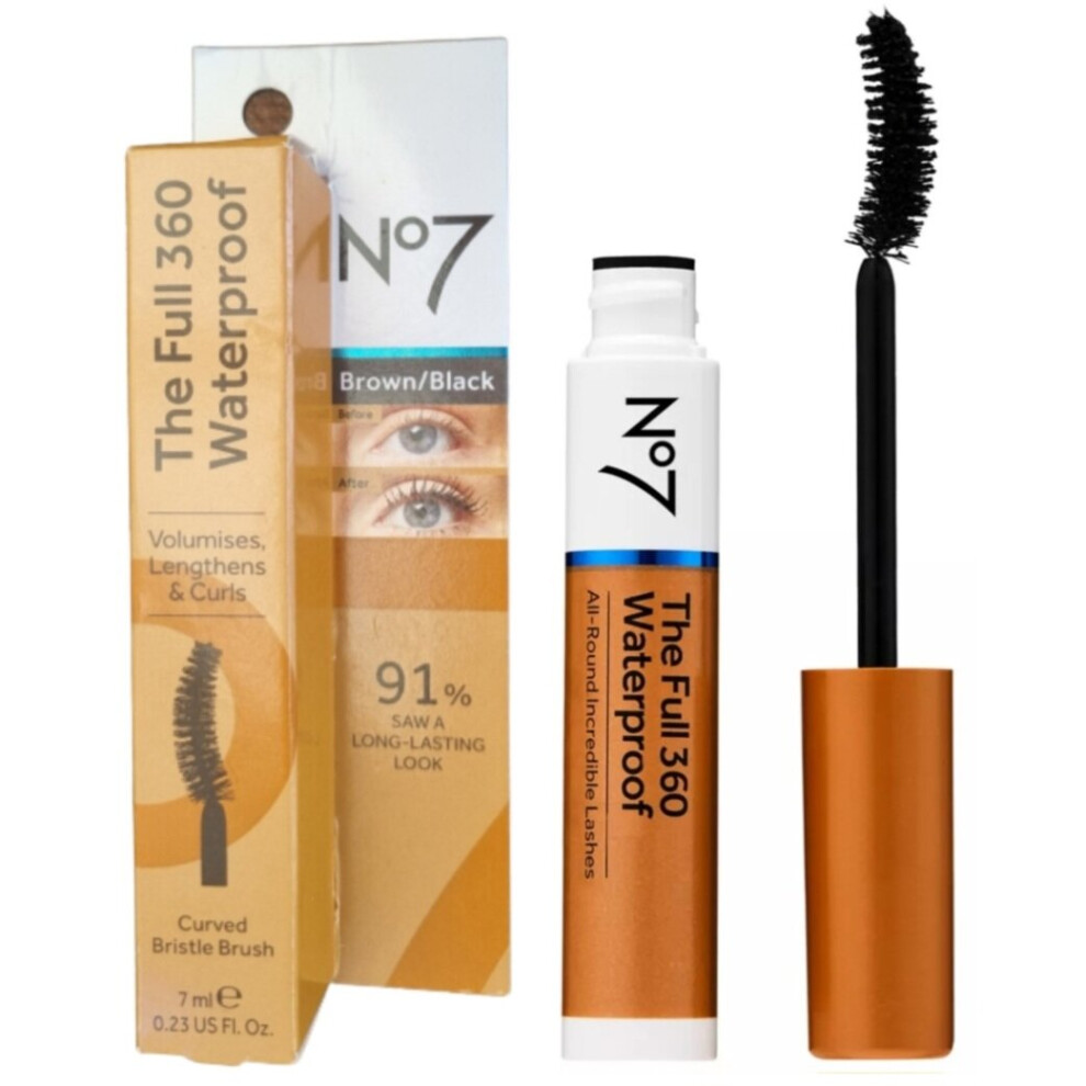 No7 Boots The Full 360 Waterproof Mascara Brown/Black 7ml RRP Â£14.95