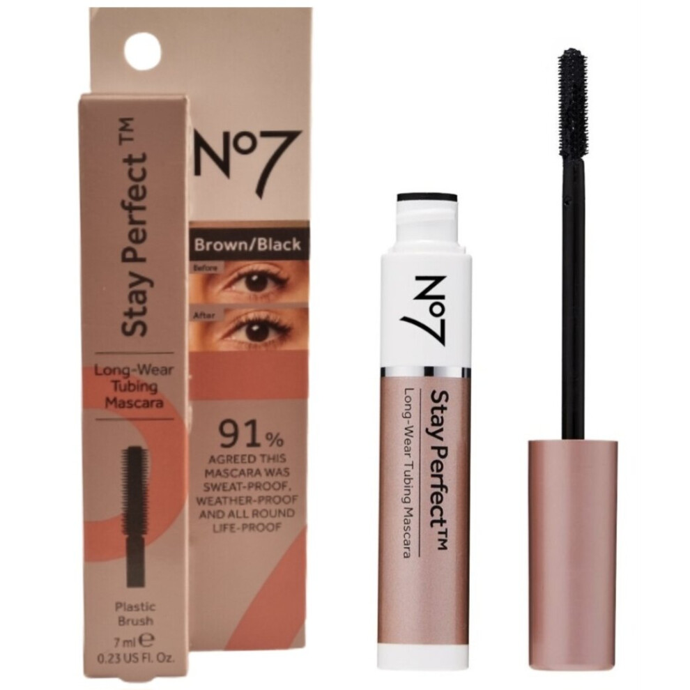 No7 Boots Makeup - Stay Perfect Mascara Brown/Black 7ml