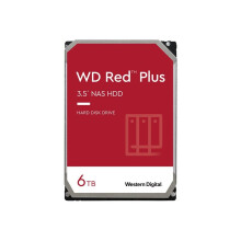 WD Red Plus WD60EFPX - Hard drive - 6 TB - internal - 3.5" - SATA 6Gb/s - 5400 rpm - buffer: 256 MB