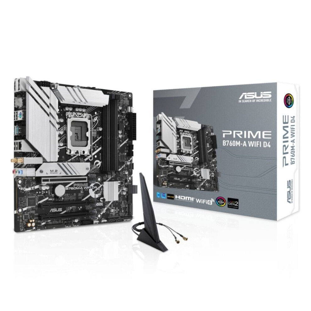 ASUS Gaming WiFi Mainboard PRIME B760M-A D4 - Micro-ATX - Socket Intel 1700 - Intel B760