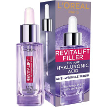 L'Oreal Paris Hyaluronic Acid Serum Revitalift Filler [+Hyaluronic Acid], 1.5% Pure Concentrated Hyaluronic Acid Dropper Serum