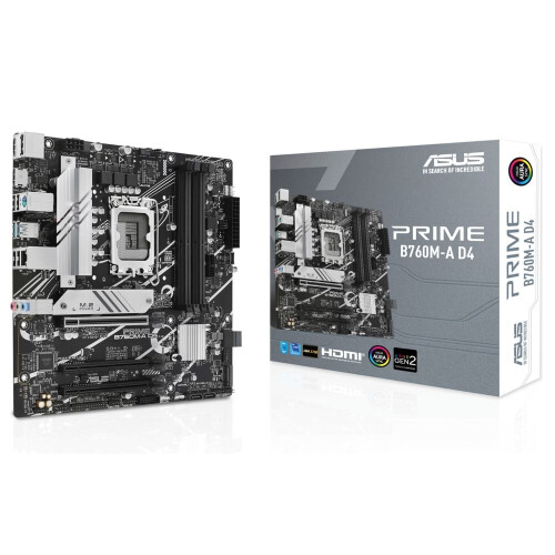 ASUS ASUS Mainboard PRIME B760M-A D4 - Micro-ATX - Socket Intel 1700 - Intel B760