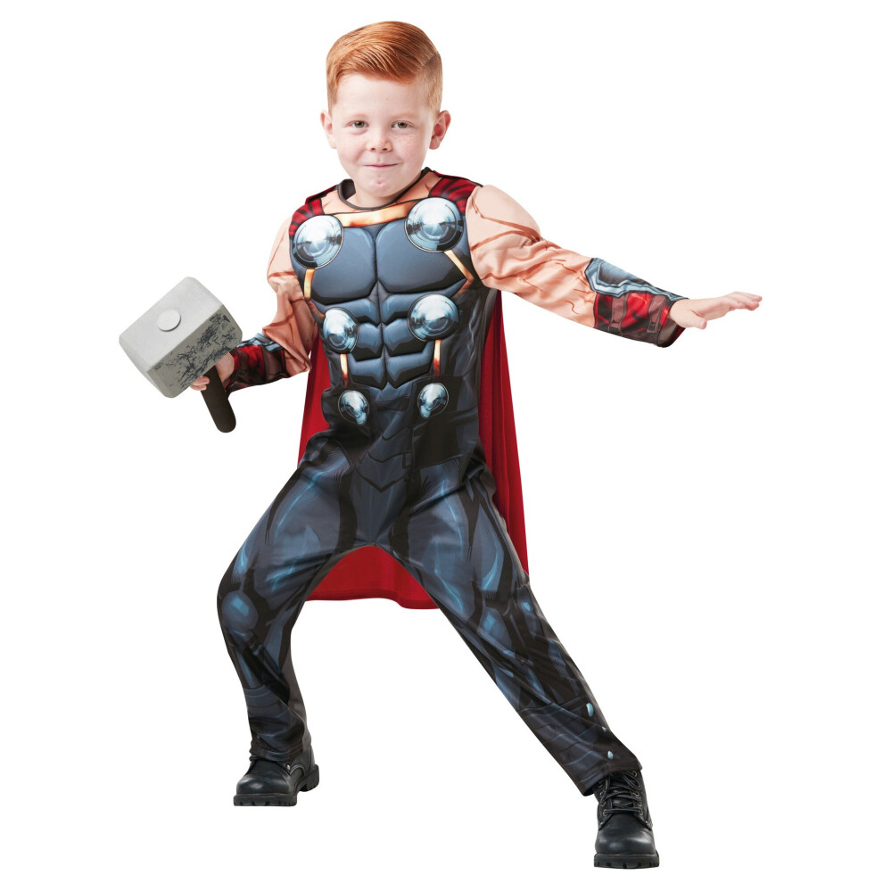 (S, Grey/Red) Thor Boys Deluxe Costume