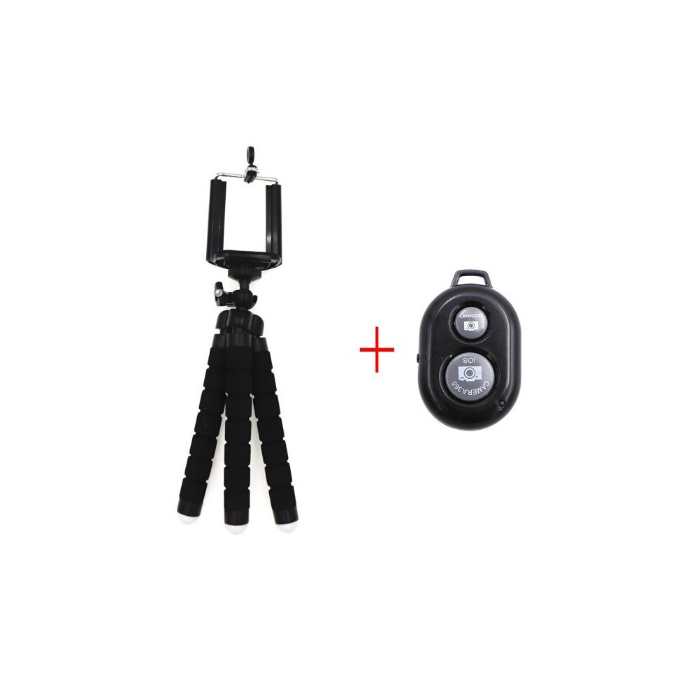 ( With Remote) Universal Flexible Tripods Tripod For Phone Mobile Camera Holder Clip Smartphone Monopod Tripod Stand Black 5000015484234