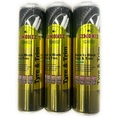 Simoniz SIMONIZ Back to Black Tyre Shine 600ml 3 x 600ml Can 2