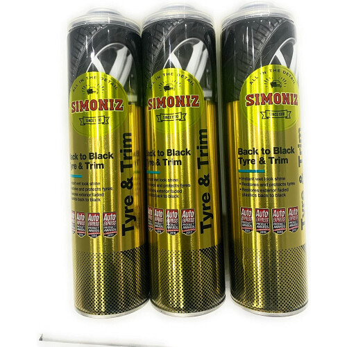 Simoniz SIMONIZ Back to Black Tyre Shine 600ml 3 x 600ml Can
