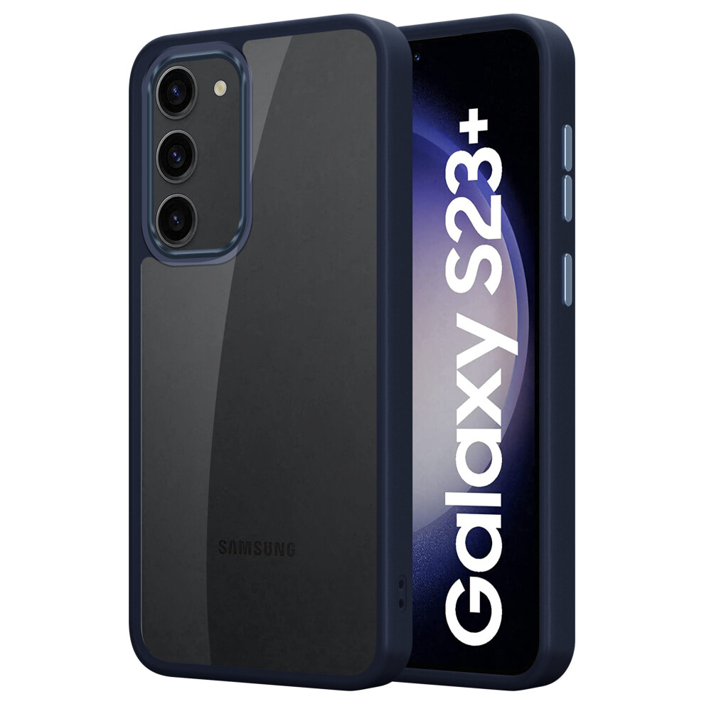 (Navy ) Samsung Galaxy S23+ Shockproof Back Phone Cover Blue 5056298015696