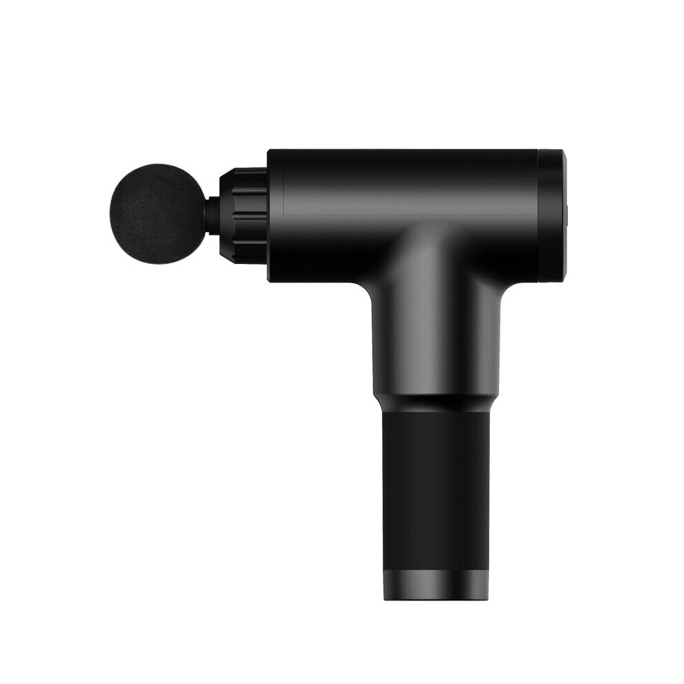(Black) Massage gun Fascial muscle relaxation vibration gun Massage and fitness equipment 6 adjustable speeds, 4 massage heads