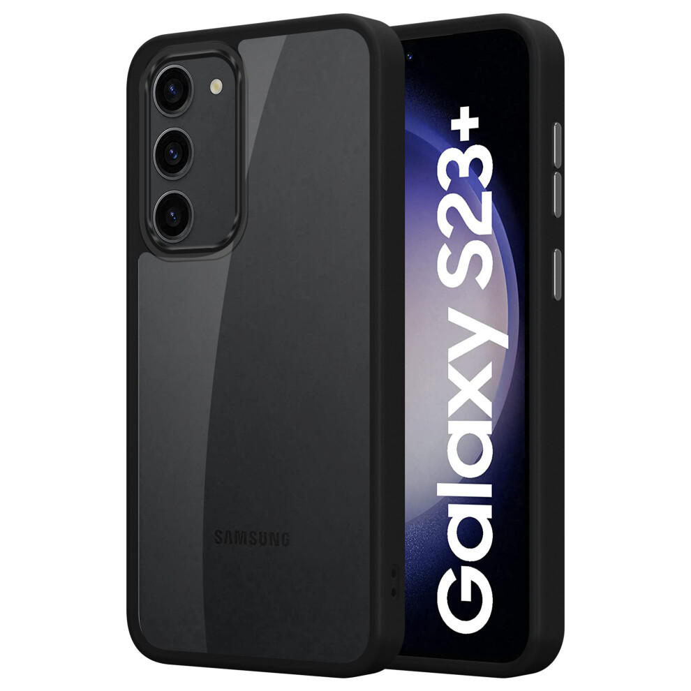 Icatchy (Black) Samsung Galaxy S23+ Shockproof Back Phone Cover Black