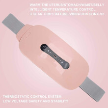 Menstruatie Verwarmingskussen, Oplaadbaar Verwarmd Massagekussen voor Menstruatie