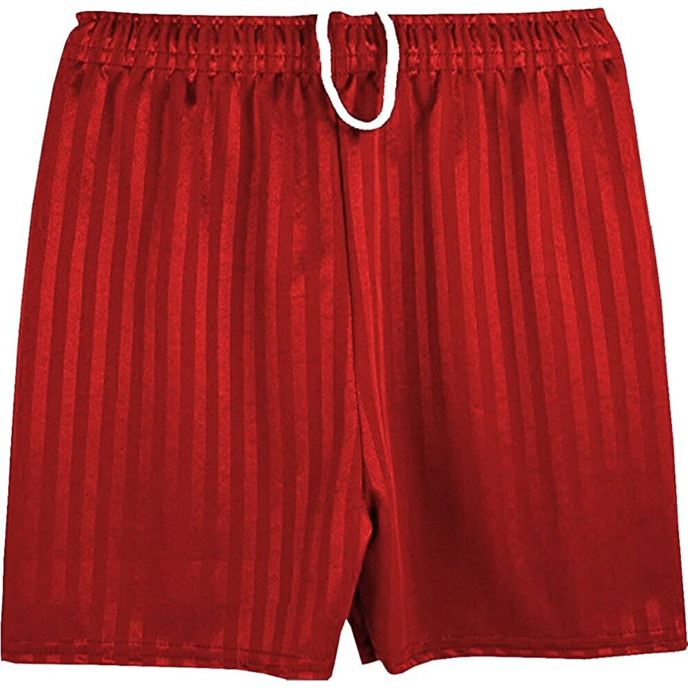 (Red, M) DON Last Man Stands Boys Girls Kids Childrens School Adult Sports Shadow Stripe PE Shorts UK-image-OPC-PBBYSJV-NEW