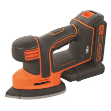 Black+Decker BDCDS18-GB 18V Cordless Detail Mouse Sander with 1.5Ah Battery, Finger Attachment & 3 Sanding Sheets