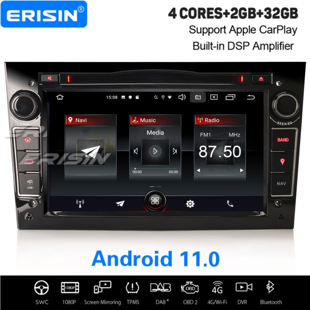 Android 11 Car Stereo Opel Vauxhall Corsa D Zafira Astra H Vivaro Vectra Combo CarPlay DAB+ Satnav WiFi