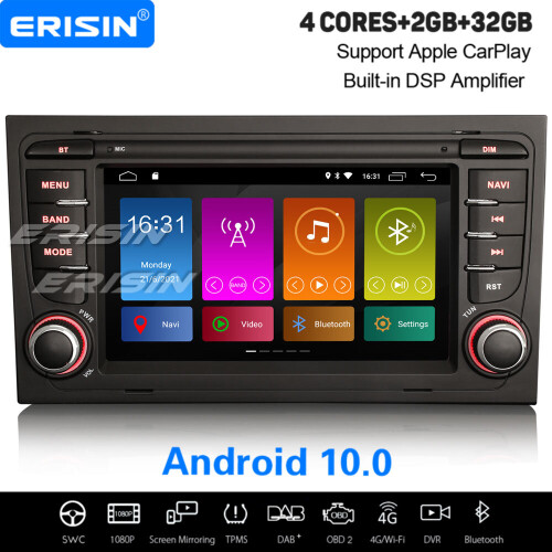 Android 10.0 Audi A4 S4 RS4 RNS-E SEAT EXEO CarPlay DAB+ Car Stereo Satnav WiFi OBD2 Bluetooth DSP