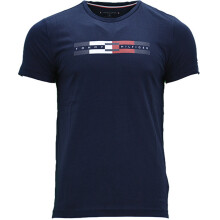 (Navy, S) TOMMY HILFIGER Mens T Shirt Summer Short Sleeve
