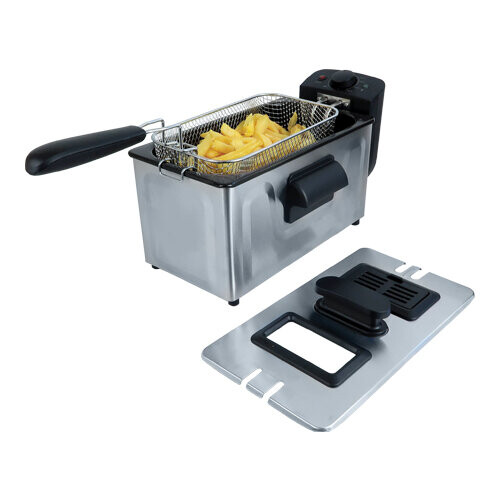 Igenix IGTB1030SS Deep Fat Fryer with Basket, 3 Litre Capacity