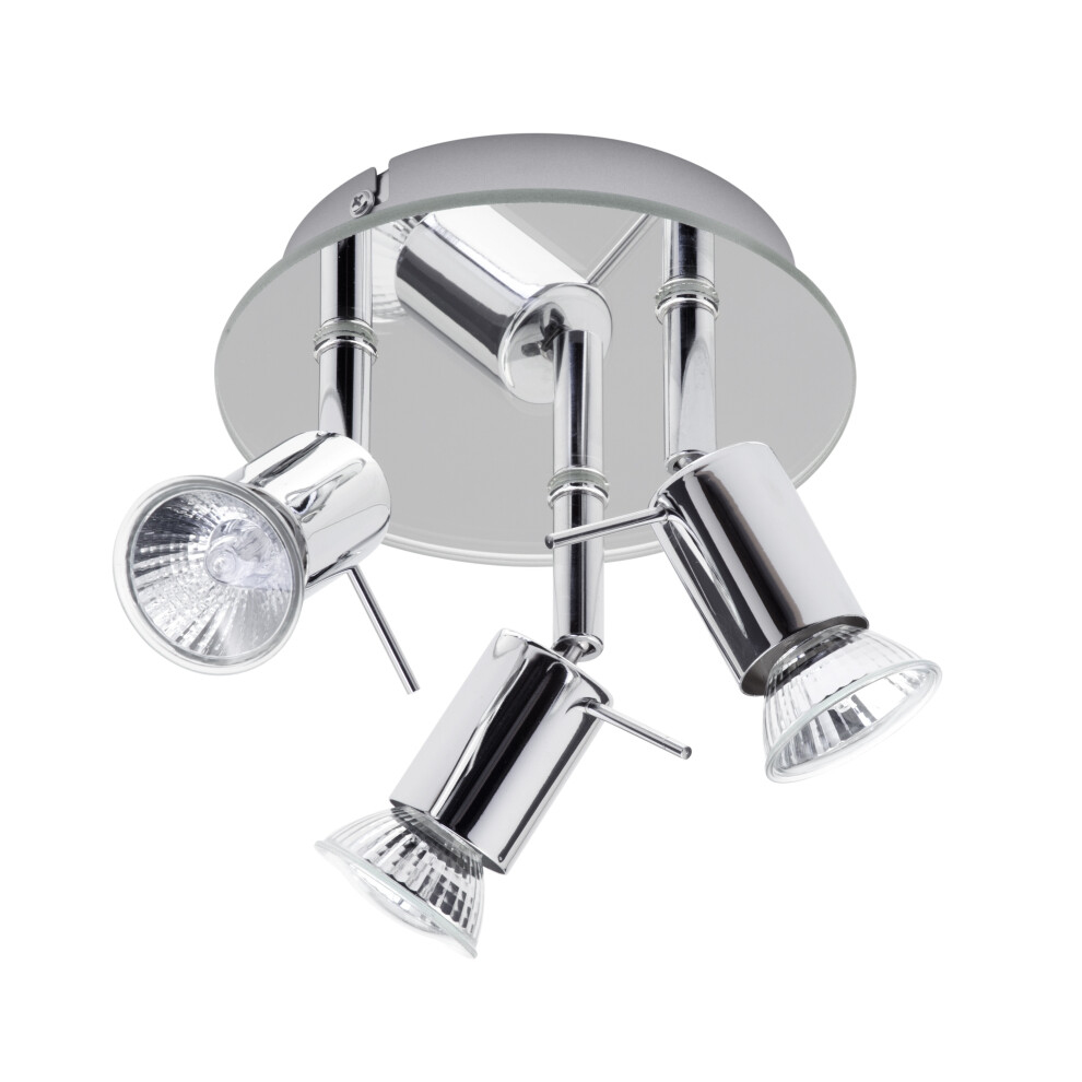 Litecraft Myra Mirrored Spotlight Plate 3 Light